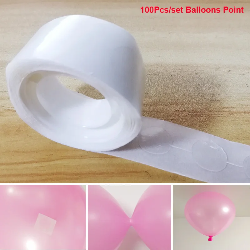 

100Pcs Balloons Glue Point Foil Latex Baloon Fix Gum Air Balls Wedding Party Birthday Balons Decoration Points Ballons S2YZ