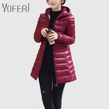 YOFEAI 2016 Пальто и Куртки Зимние Пальто Длинные Случайные Пальто Для женщина Зима Тонкий Пальто Теплое Женщины Куртка Плюс Размер 4XL 5XL