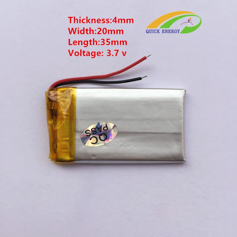 3.7V thium polymer battery / 042035/402035 250MAH MP3 MP4 Bluetooth small toys | Электроника