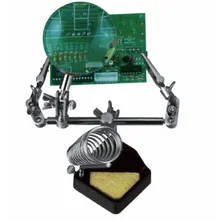 AUSD Third Hand Soldering Iron Stand Helping Clamp Vise Clip Tool Magnifying Glass wholesale