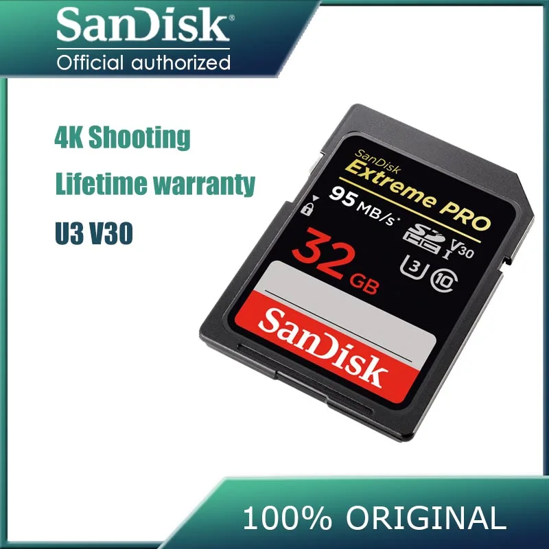 SanDisk Extreme PRO 32G sd карты SDHC UHS-I памяти 32 Гб Class10 95 м/с U3 V30 sd-карта камера с card reader |
