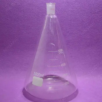 

5000ML,24/40,Glass Erlenmeyer Flask,5L,glass Conical Flask,Lab Glassware Flask