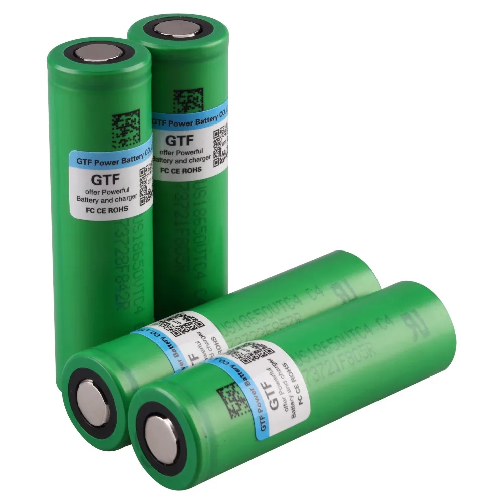

GTF 100% Original 3.6V 2100mah 18650 Battery VTC4 30A discharge battery For 18650VTC4 Electronic cigarettes Drop Shipping 18650