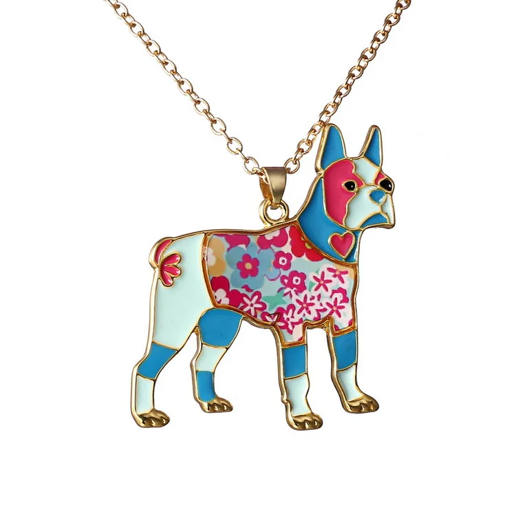 Dog/Butterfly Necklace Pendant Collar Chain New Fashion Accessories Jewelry For Women Statement Enamel Necklace