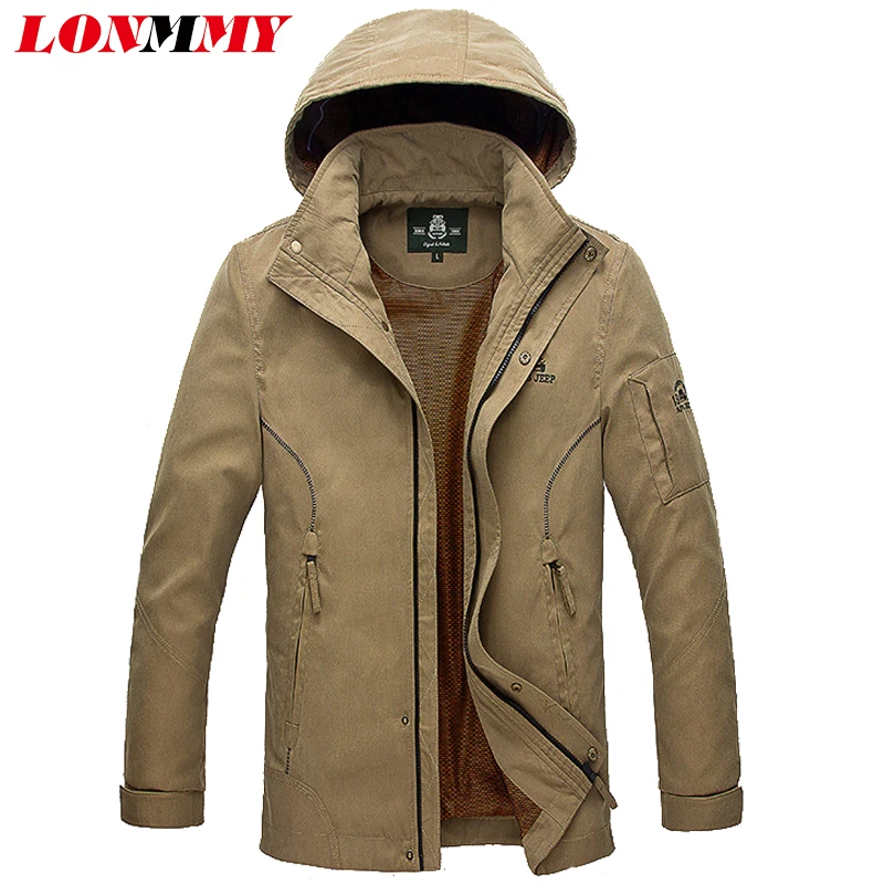 Download LONMMY M 3XL Hooded jacket men Cotton Hoodies military ...