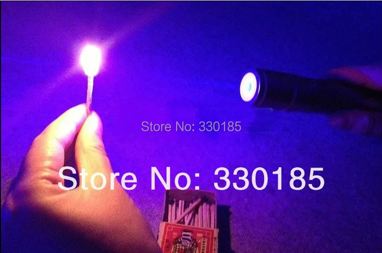 

& 450nm 5000mw/5W high power focusable blue laser pointer flashlight+burning Match/dry wood/candle/burn Cigarettes+free goggles