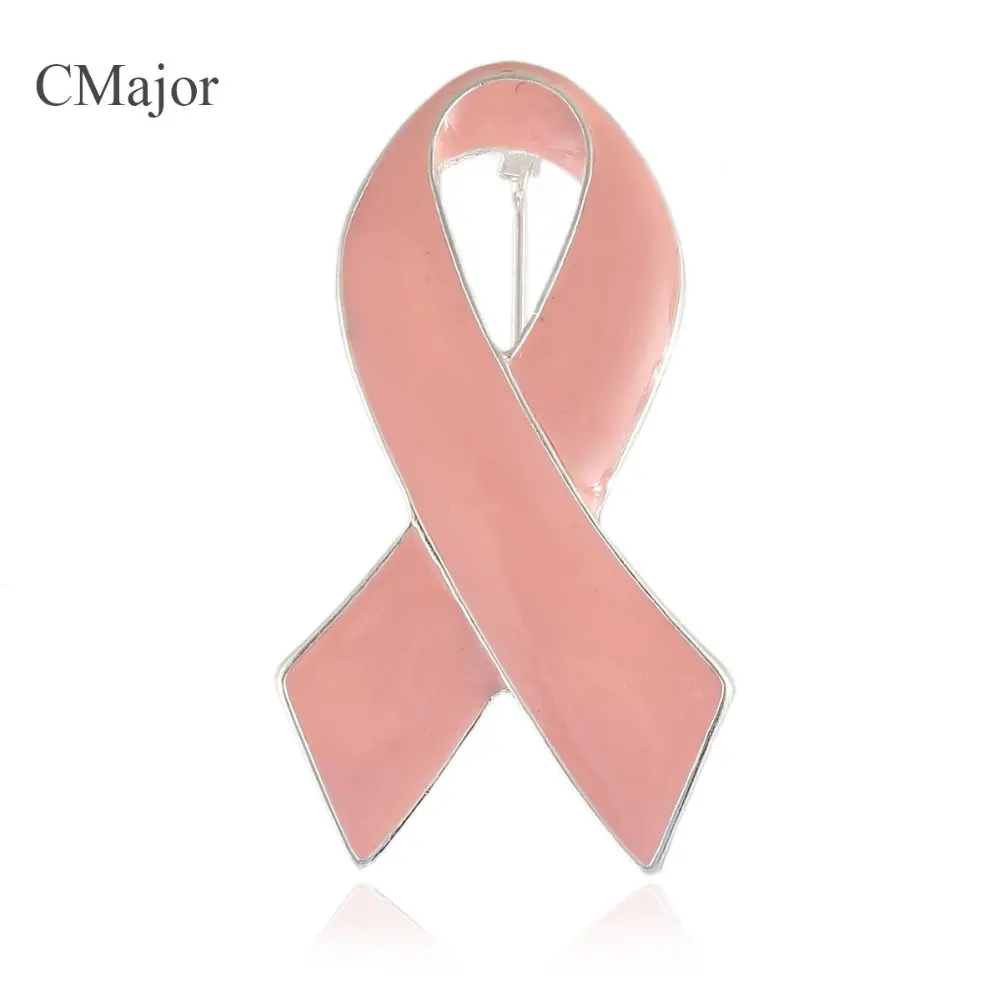 

Pink Ribbon Pin 2*4cm Breast Cancer Awareness Enamel Badge Brooch Survival Cancer Support Pink Ribbon Campaign October Month