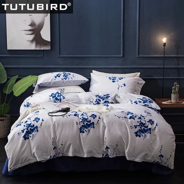 Tutubird 100 Egyptian Cotton Bedding Set Blue Fl Mandala Duvet Tutubird 100 Egyptian Cotton Bedding Set Blue Fl Mandala Duvet Covers Bedlinen Europe Style Pillowcase Queen King Size