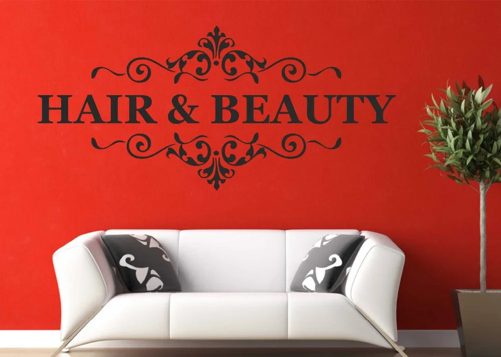 Hair & Beauty Wall Art Decal Quote Nail Beauty Salon ...