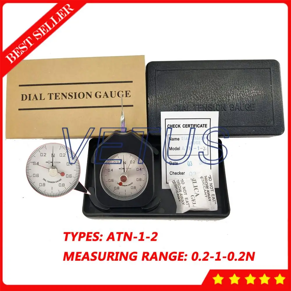 ATN-1-2 ДВОЙНОЙ УКАЗАТЕЛЬ тестер напряжения датчик с 0,2-1-0.2N диапазон измерения карманный размер циферблат метр Tensiometer