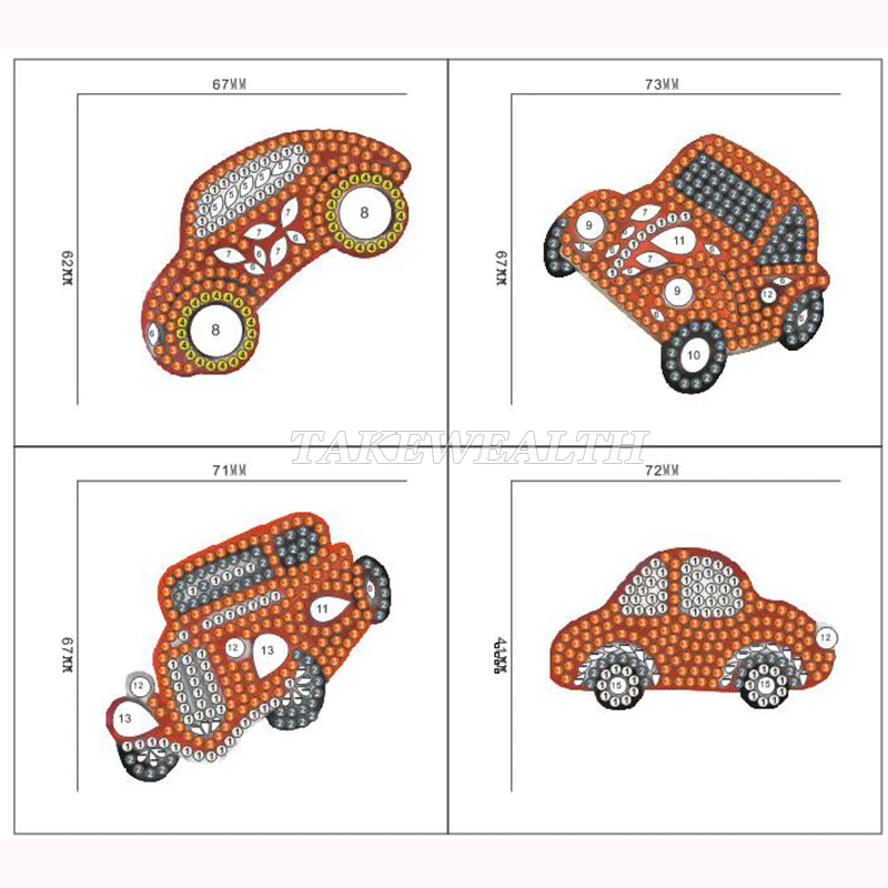 DIY Специальная Алмазная картина Автомобиль Мотоцикл Рождественский подарок декоративный брелок Женская сумка подвеска брелок ювелирный брелок для ключей a139