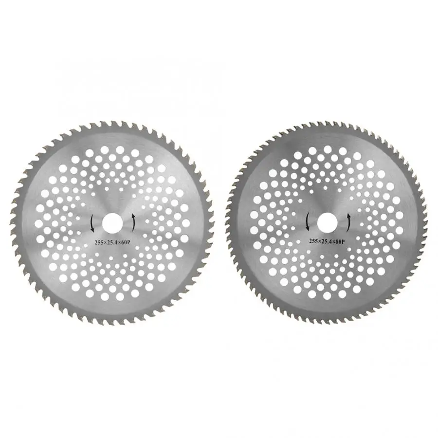 

10'' 60T/80T Professional Steel Tooth Cutting Disc Wheel Grass Trimmer Cutter 255mm for Lawn Mowers High Steel
