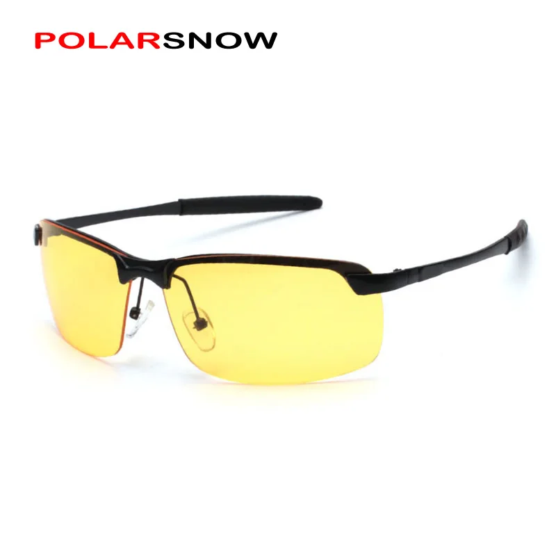 

New Night Driving Glasses Half Frame Resin Yellow Lens Oculos Men Night-Vision Polarized Glass Anti-Glare Goggle Eyewear 3043Y