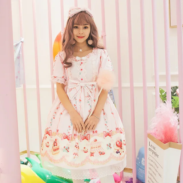 Strawberry angel doily rings yumekawaii lolita kawaii
