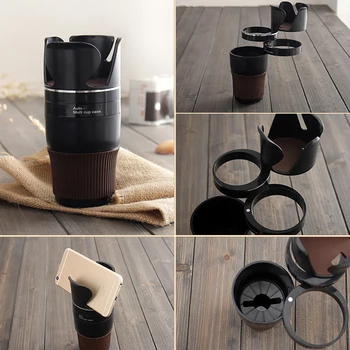 

ANZULWANG MultiFunction Car Cup Holder Storage Box Drink Cup Holder Auto Glasses Holder Car Organizer for Coin Keys Phone Stand