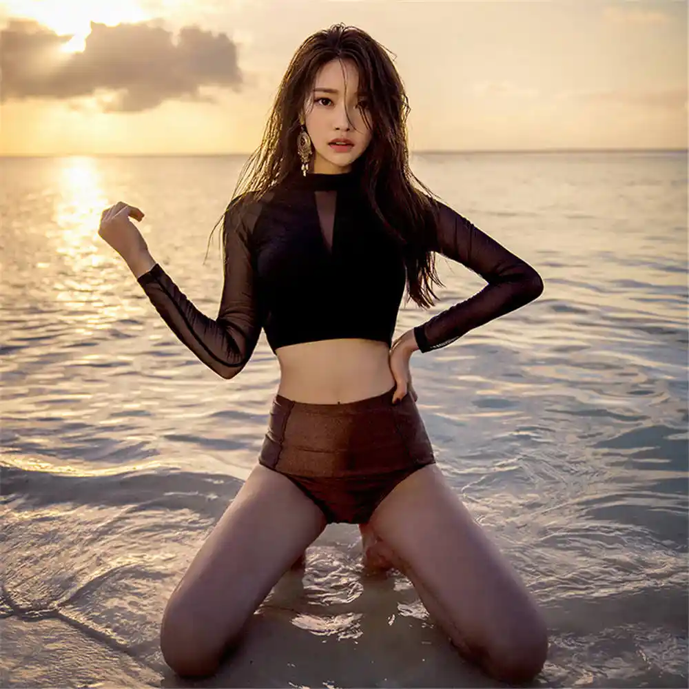 mesh two piece swimsuit