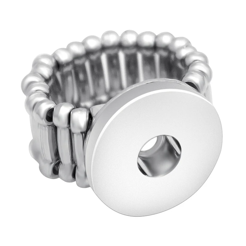 

Hot sale JZ0023 Elegant Simple Metal snap rings trendy flexible fit 18MM snap buttons DIY fittings wholesale