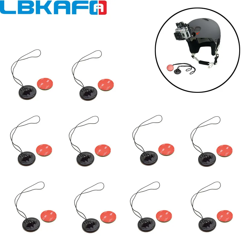 

LBKAFA 10pcs/lot Camera Accessories Tethers With 3M Double Side Tape For SJCAM SJ4000 SJ5000 SJ6 SJ7 M20 GoPro 6 5 4 3+ Eken YI