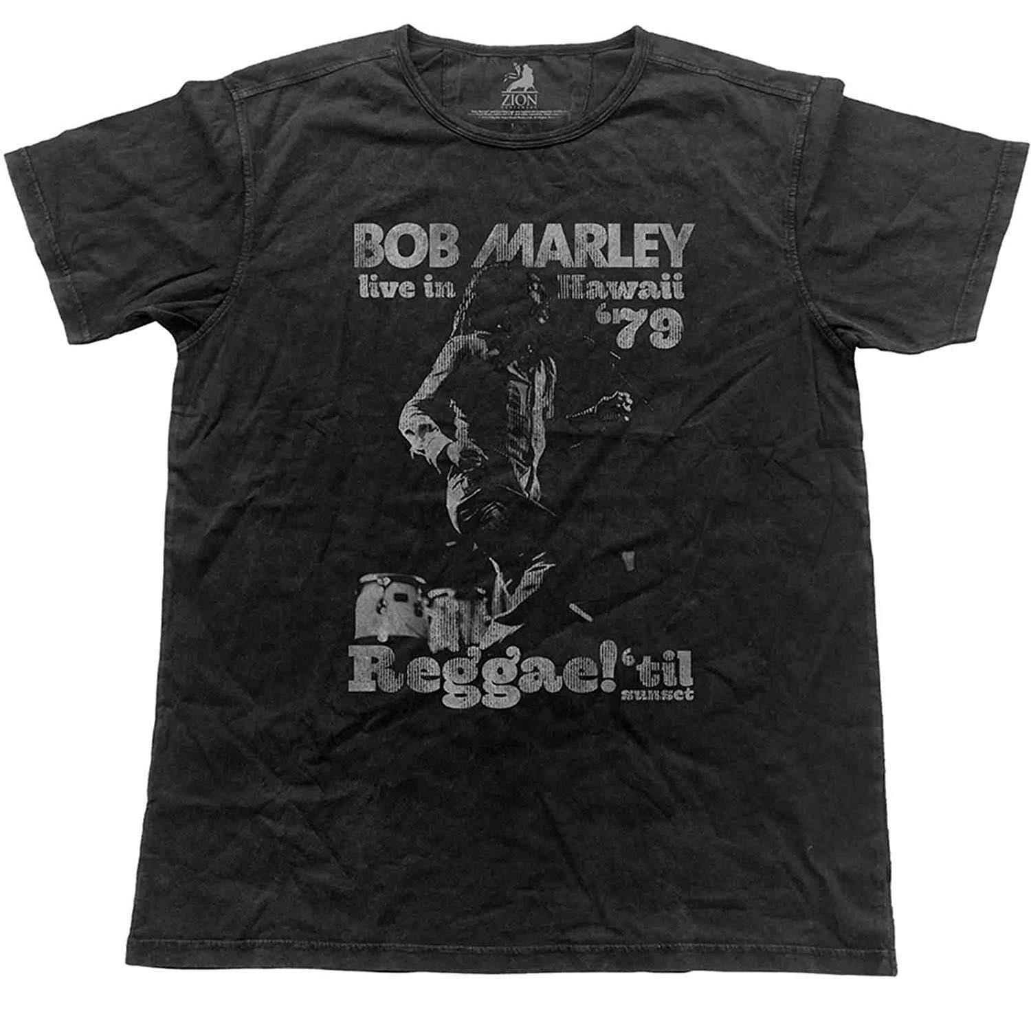 

Bob Marley T Shirt Live In Hawaii 79 Poster Official Mens Vintage Finish Black Men T-Shirt Cheap Sale 100 % Cotton Top Tee