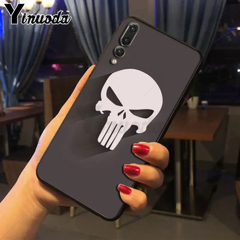 Yinuoda Каратель маска череп аксессуары для телефона чехол Huawei honor 8x 7a P20Lite P10 Plus Mate10Lite