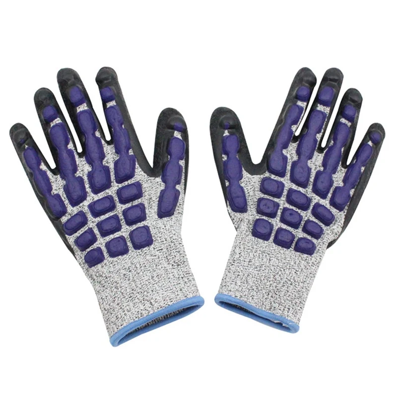 

Cut Resistant Gloves Anti Impact Vibration Oil TPR Safety Work Gloves Anti Cut Proof Shock Mechanics Impact Resistant