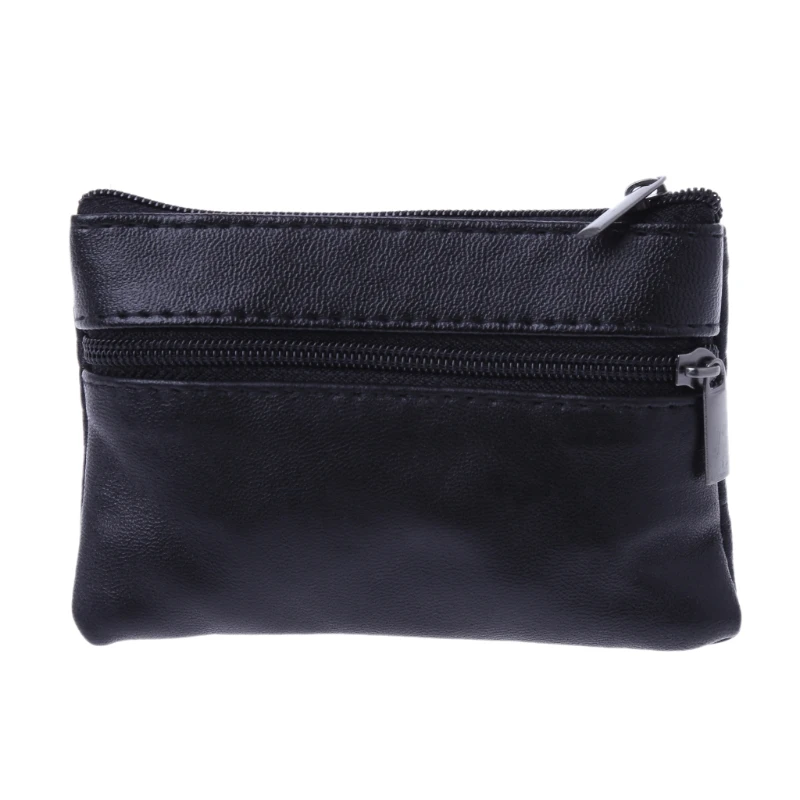 THINKTHENDO Soft Men Women Card Coin font b Key b font Holder Zip Short Leather font