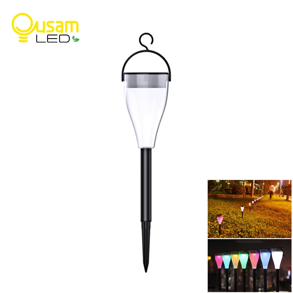 

LED Solar Lights Garden Lawn Lamp 3 Modes Hanging Lantern Bulb Solar Powered Lamp Pathway Light for Yard Patio Outdoor Lighting