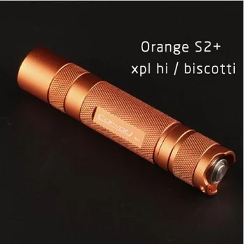 

Convoy orange S2+ flashlight, with XPL HI led inside and ar-coated glass,biscotti firmware