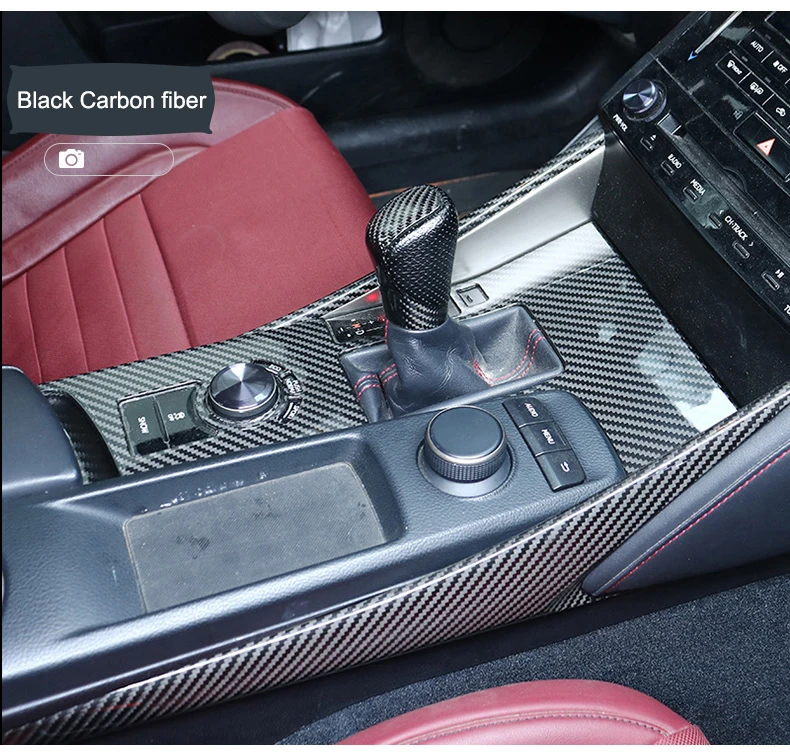 QHCP углеродное волокно Автомобильная панель управления переключения передач Панель крышка обрезная рамка украшение для Lexus IS300 200 T 250 автостайлинг