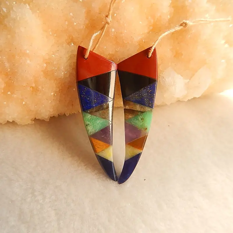 

Red River Jasper obsidian Lapis Lazuli Labradorite Amazonite Amethyst Tiger Eye Serpentine African Sodalite Long Earrings