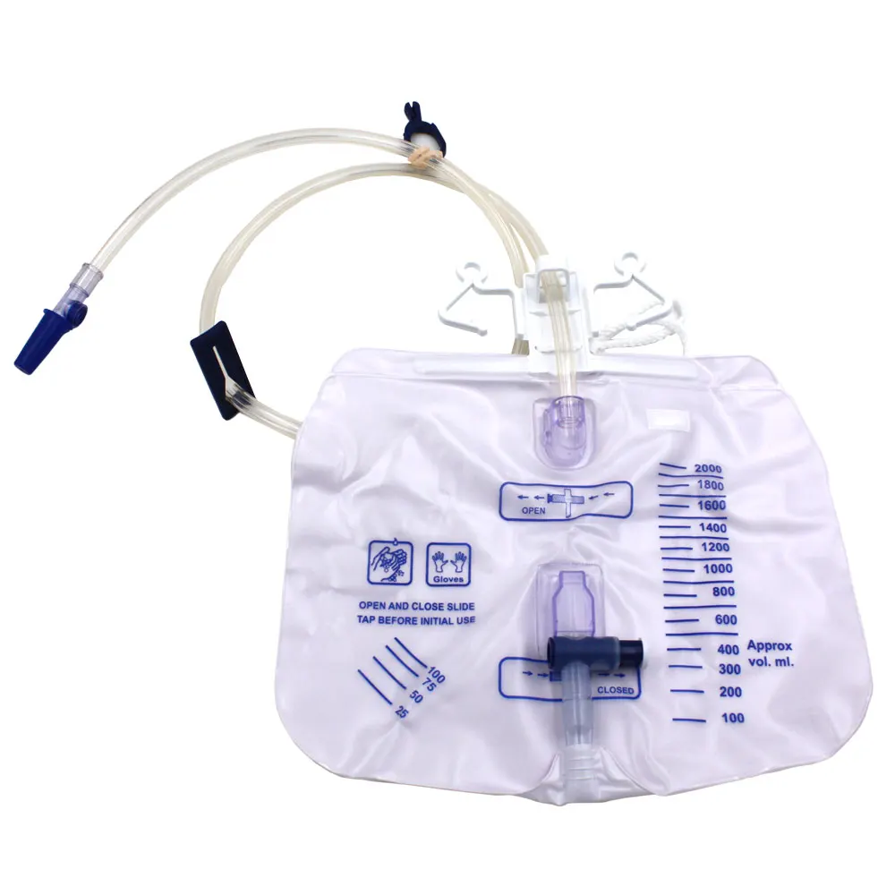 Luxury 2000ml Medical Disposable Urinary Drainage Bag Drain Urine