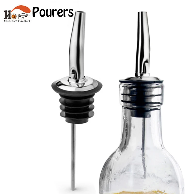 

CUSHAWFAMILY 1 pcs High Quality Stainless Steel Liquor Spirit Pourer Flow Wine Bottle Pour Spout Stopper Barware Bar Supplies