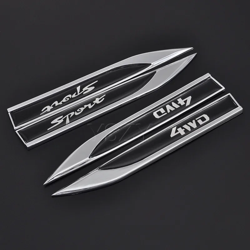 Car Fender Sticker Side Wing Badge Emblem Decal For BMW Audi VW Ford