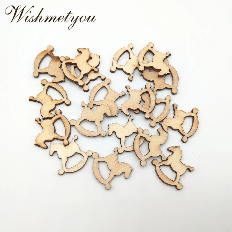 WISHMETYOU 50 шт. Diy деревянная лошадь рождественские украшения Скрапбукинг ремесла