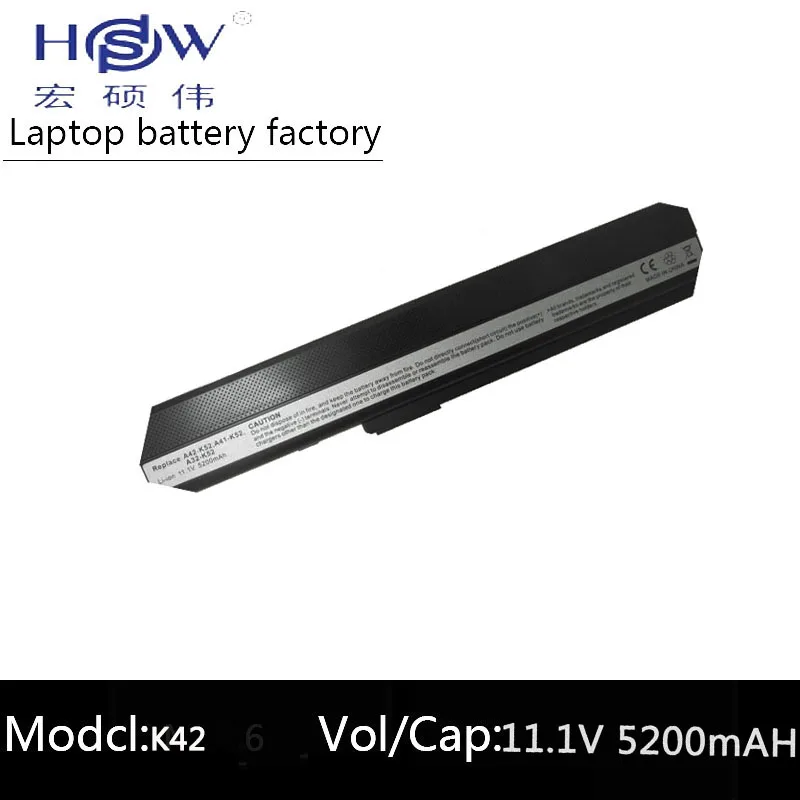 Скидка HSW Аккумулятор для ноутбука ASUS A52 A52F A52J K42 K42F K52F K52 K52J K52JC Батарея K52JE A31 K52 A32 K52 A41 K52 A42 K52 Батарея