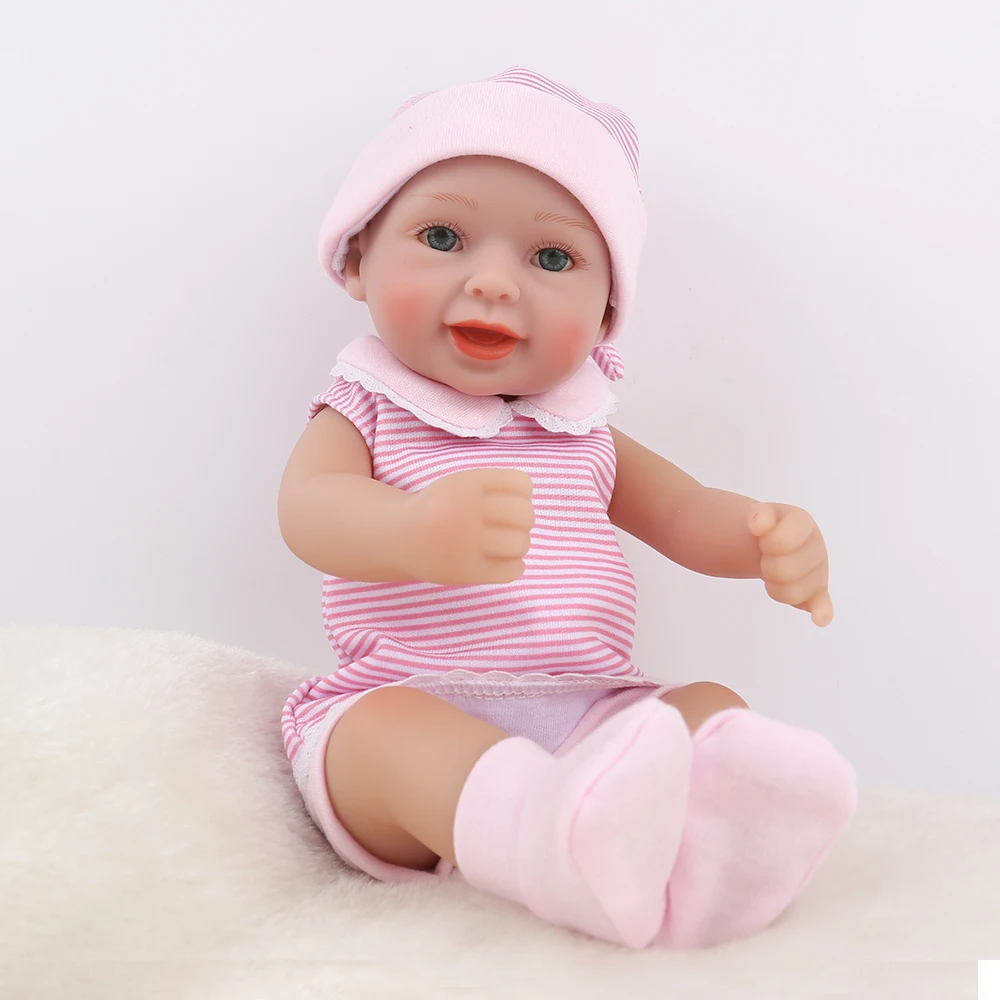 10 дюймов Новорожденные силиконовые Menina Reborn Baby Doll Милая панда мультфильм Beb день