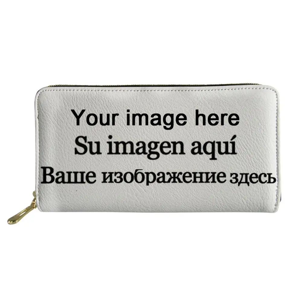 

FORUDESIGNS Women Long Wallet Custom Your Picture Logo Female Zipper Wallets Coin Purses for Ladies Card Holder Wallets