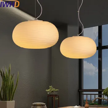 

IWHD Modern Led Pendant Light Fixtures Creative white Glass Pendant Lights Fashion Dining roon Bar Kitchen Lamparas Luminaire