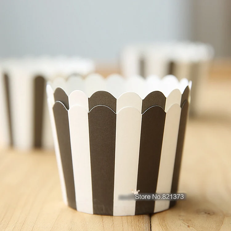 Free Shipping black white zebra stripes cupcake liners ...