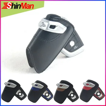 

ShinMan Genuine leather Car key case Key Cover For BMW F10 11 15 16 20 22 25 26 45 21 30 31 1 2 3 4 5 6 7 Series X3 X4 X5 X6