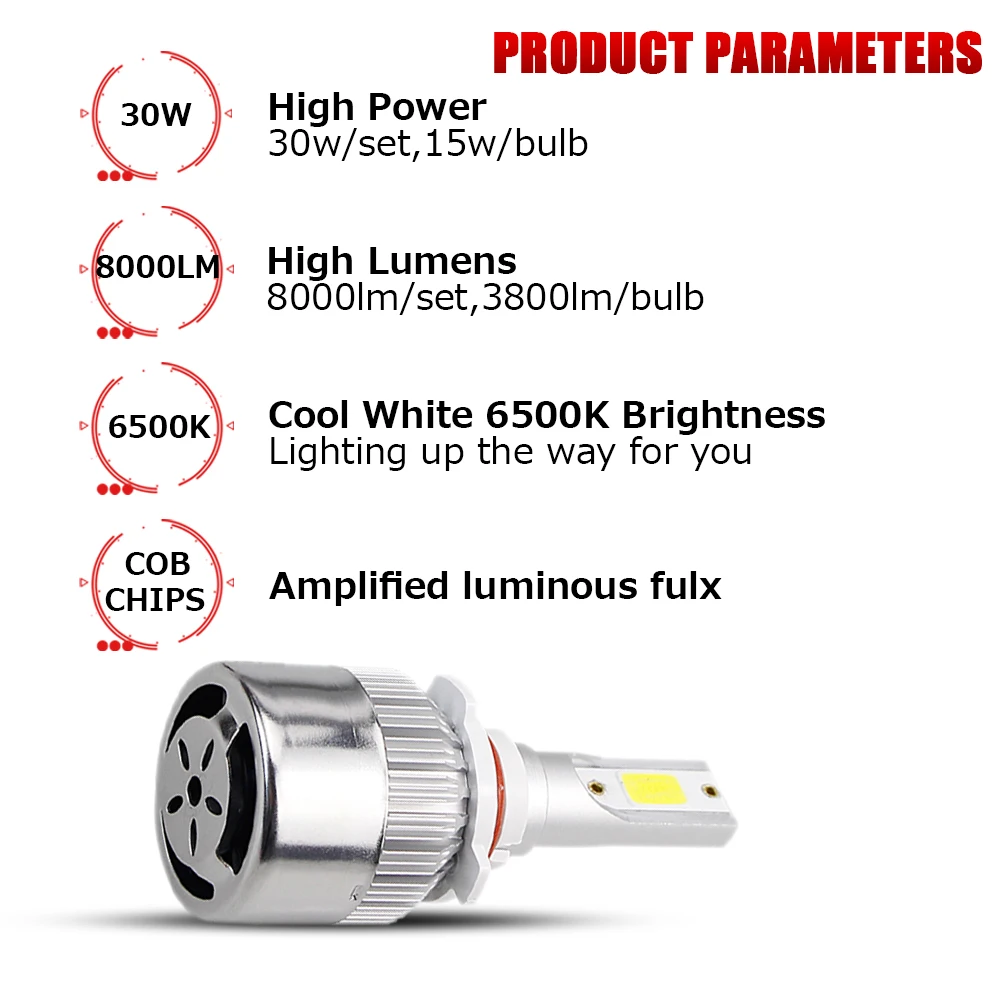 AOTOMONARCH 4300K H4 H7 LED Car Headlight H8 H9 H11 H1 H3 9005 9006 9012 880 881 Auto Lamp For All Car 8000K 3000K 6000K CE