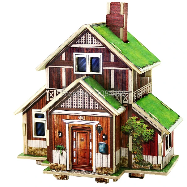 reviews kingdom body kits 3D DIY House Residence Beautiful Building Model Kits Wooden Norway