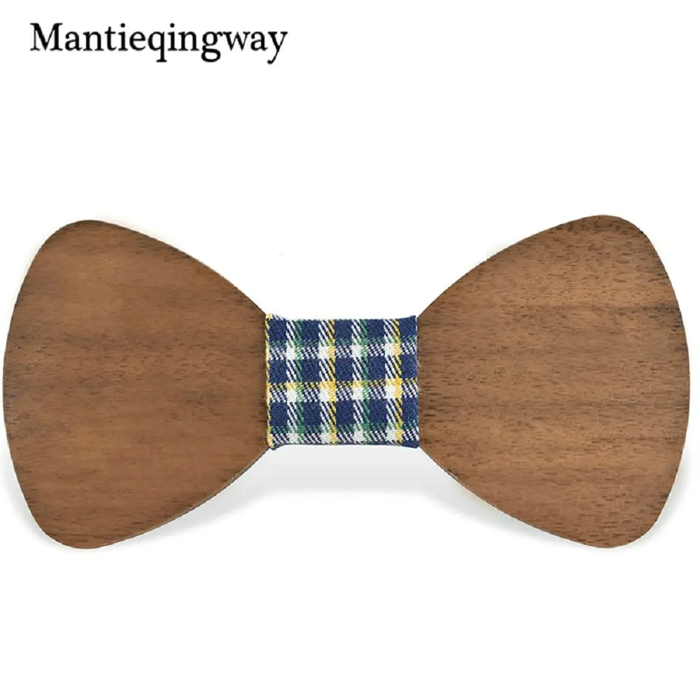Mantieqingway брендовая с деревянной полосатой клетчатой клеткой в горошек мужской галстук-бабочка для свадьбы деревянные галстуки для мужчин s Аксессуары Gravatas вечерние Corbatas