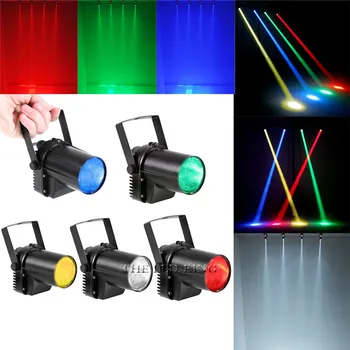 

15W DMX RGBWA 5IN1 LED Stage Light Pinspot Light Beam Spotlight 6CH Professional DISCO KTV DJ Stage Lighting Effect AC110-240V