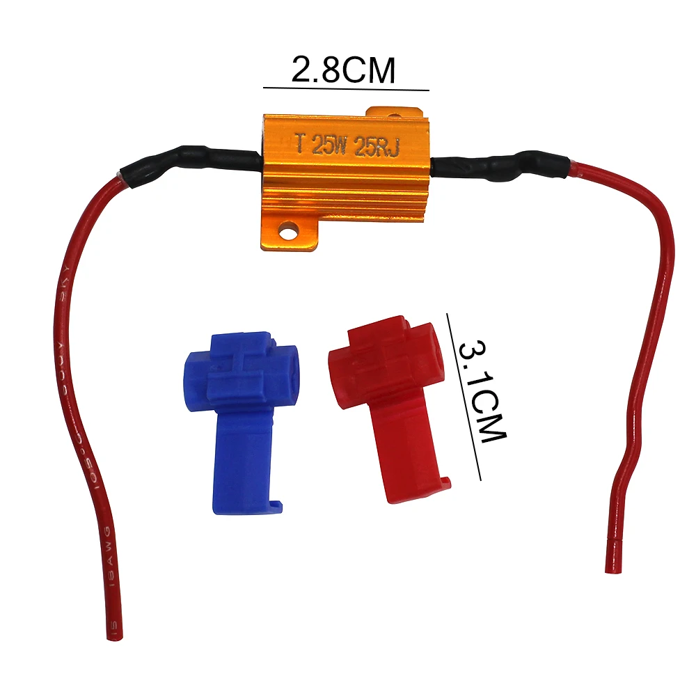 Горячая 2 шт. 25 Вт нагрузочные резисторы светодиодный индикатор скорости вспышки поворотники светильник контроллеры тормоза ходовой мотоцикл