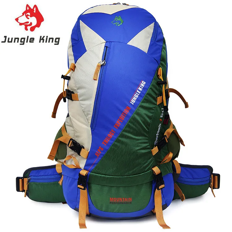 Jungle King 50L вместительный Легкий нейлоновый рюкзак для активного отдыха профессиональная альпинистская посылка для путешествий и кемпинга - Цвет: 50L