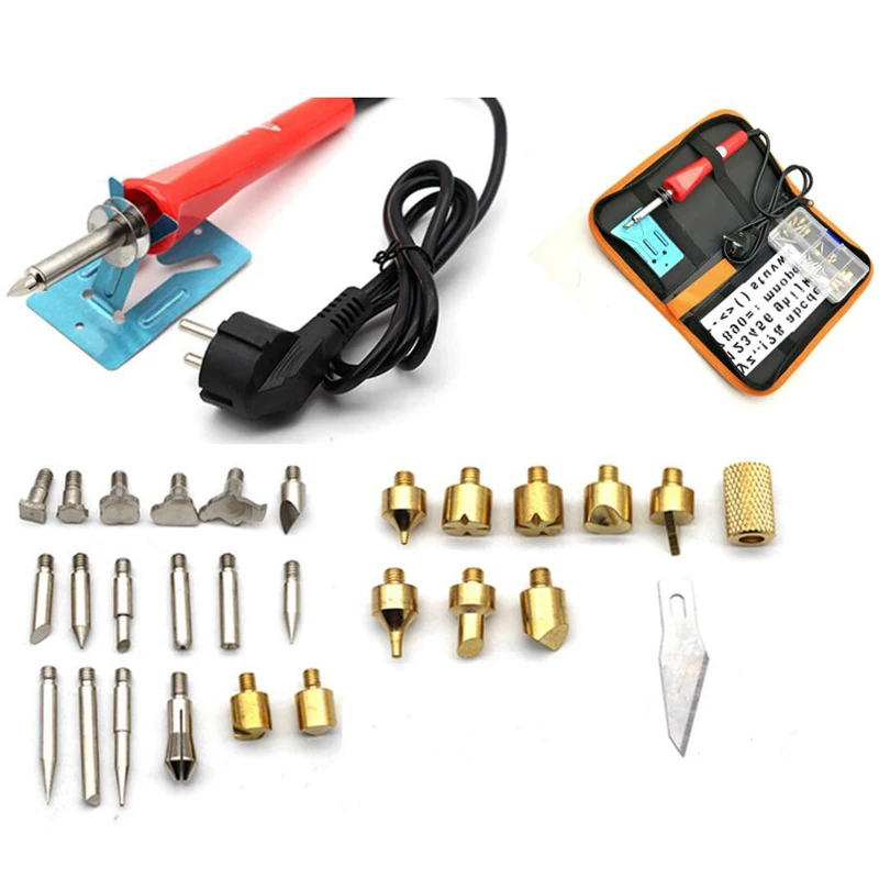 Buy Electric Soldering Iron wood pyrography set wood