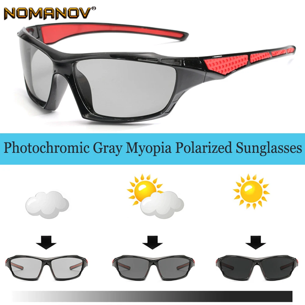 Photochromic GRAY Polarized Prescription sunglasses Custom Made Myopia Minus Prescription Lens 1