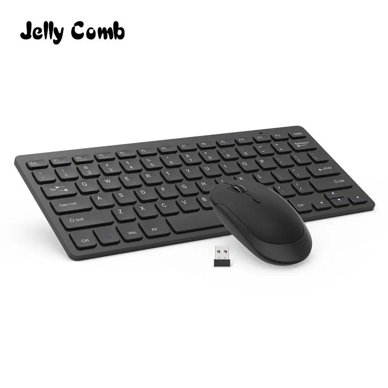 Jelly Comb 24ghz Wireless Keyboard Mouse Combo Ultra Slim Compact