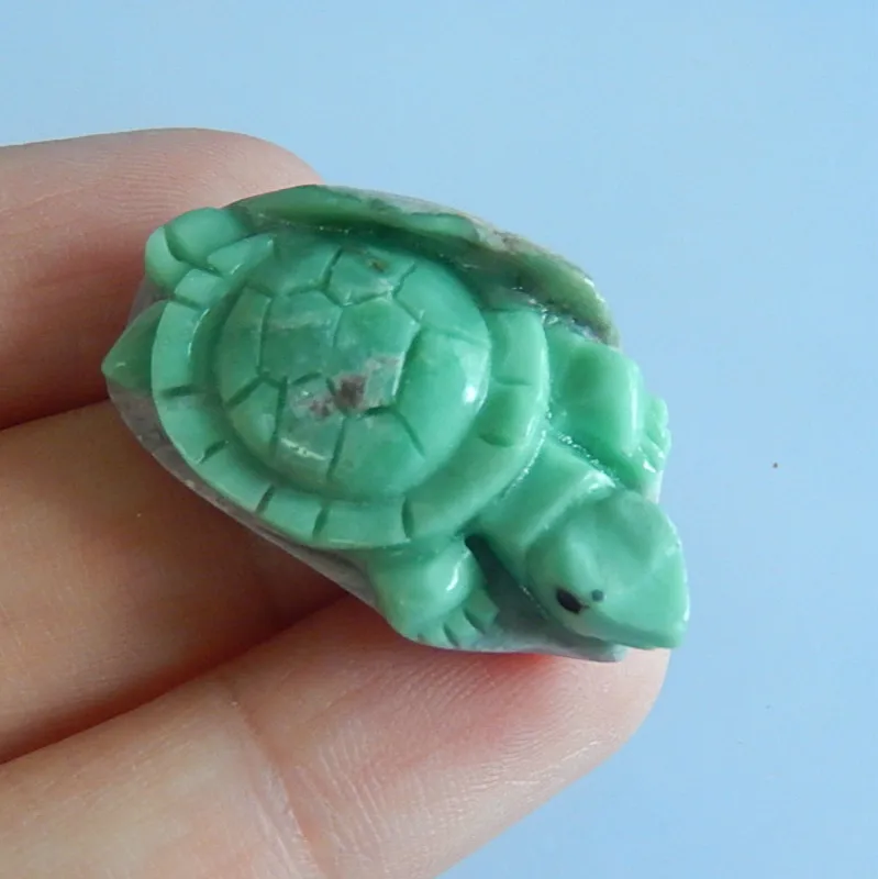 

Semi-precious stones, Jewelry accessories, Birthday gift,Carved Sea turtles,Turquoise,Gemstone cabochon bead,30x18x10mm,6.52g